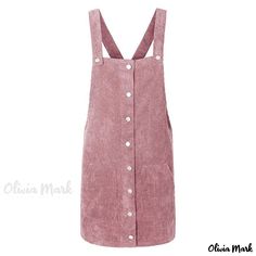 Olivia Mark - Cotton Corduroy Bodycon Overall Dress: Solid Color Sleeveless Dress Vintage Party Dress, Sleeved Velvet Dress, Corduroy Overall Dress, Vintage Party Dresses, Suspenders For Women, Corduroy Dress, Vintage Party, Suspender Dress, Button Dress