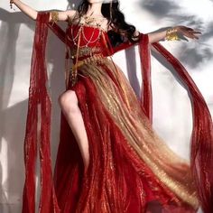 Western Party Wear, Chinese Princess Dress, Celestial Dress, Arabian Princess, Stage Dance, Traditional Asian Dress, Ancient Dress, Heavy Dresses, Princess Cosplay