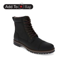 in stock Winter Leather Work Boots With Reinforced Heel, Casual Waterproof Boots With Snip Toe For Winter, Casual Snip Toe Waterproof Winter Boots, Casual Snip Toe Waterproof Boots For Winter, Black Rugged Lace-up Boots With Plain Toe, Black Moto Boots With Goodyear Welt Construction For Winter, Fitted Black Rugged Boots, Leather Martin Boots With Snip Toe For Winter, Black Weatherproof Work Boots For Fall