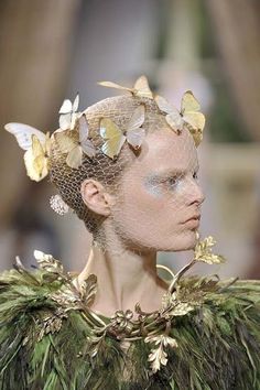 Fly Girls, Midsummer Nights Dream, Fantasy Fashion, Fashion Details, Costume Design, Headdress, Couture Fashion, Peter Pan, Wearable Art