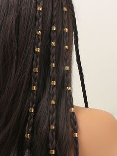 Egyptian Hairstyles, Hair Rings, Hair Strand, Hair Beads, Gold Hair, Aesthetic Hair