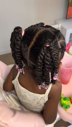 Instagram Easy Black Kids Hairstyles, Toddler Twist Hairstyles, Natural Hairstyles For Black Kids Simple, Kids Twist Hairstyles, Mixed Toddler Hairstyles, Sister Hairstyles, Black Toddler Hairstyles, Black Baby Girl Hairstyles, Baby Girl Hairstyles Curly