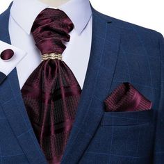 DiBanGuStore | Men's Tie Set & Accessories | Free Shipping Luxury Elegant Suit And Tie Accessories With Pocket Square, Elegant Suit And Tie Accessories With Pocket Square, Classic Red Suit Accessories With Pocket Square, Ascot Cravat Men, Victorian Ascot Tie, Luxury Semi-formal Ties With Pocket Square, Open Collar Shirt, Satin Bodycon Dress, Ascot Ties