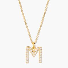 Make an impression with this sparkling Blaire Diamond Initial Pendant. This dainty diamond charm necklace is perfect for adding a personalized touch to any outfit, whether you're treating yo'self or surprising someone special. Available in sterling silver or 14k gold vermeil 16" cable chain Initial size: 3/8" tall, width varies Spring-ring clasp 1mm diamonds This is an uppercase only font, lowercase letters entered will be produced as uppercase This item is FINAL SALE SKU: BYND0005 Everyday Cubic Zirconia Initial Pendant Necklace, Gold Minimalist Initial Necklace With Diamond Accents, Dainty Cubic Zirconia Initial Pendant Charm Necklace, Everyday Gold Initial Pendant Diamond Necklace, Diamond Charm Necklace With Initial Pendant, Everyday Initial Necklace With Diamond Accents, Personalized Dainty Cubic Zirconia Necklaces, Everyday Personalized Cubic Zirconia Necklaces, Dainty Personalized Cubic Zirconia Necklace