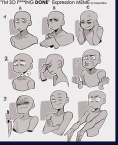 the stages of facial expression in an animated character