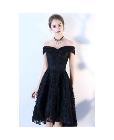 Buy little black high low off shoulder hoco party dress at cheap price online. Free stable shipping and pro custom service since 2009. Hoco Party, High Low, High & Low, Off Shoulder, Party Dress, Black