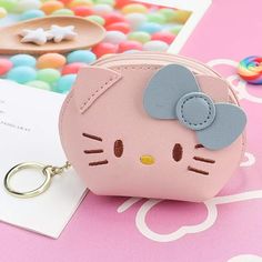 Adorable Hello Kitty Coin Wallet For Girls Or Adults! Keychain Hello Kitty Will Keep Your Things Safe. Cute Compact Pink Bag, Cute Pink Compact Bag, Cute Pink Coin Purse With Card Slots, Kawaii Pink Coin Purse For Daily Use, Pink Portable Wallet As Gift, Cute Pink Wallets For Daily Use, Pink Wallet As A Gift, Trendy Pink Wallet For Personal Use, Trendy Pink Wallets For Personal Use