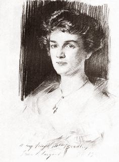 a black and white drawing of a woman