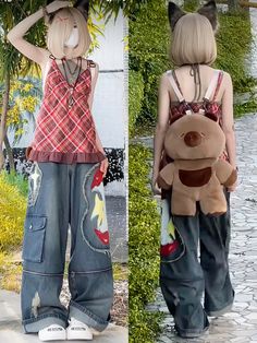 Apple Clothes, 2000s Japanese Fashion, Sick Clothes, Concept Clothing, Alternative Outfits, Casual Style Outfits, Japanese Fashion, Aesthetic Outfits, Dream Clothes