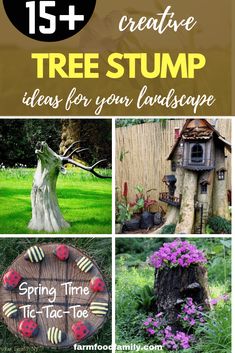 the ultimate guide to creating creative tree stumps for your landscaping project is here in this post