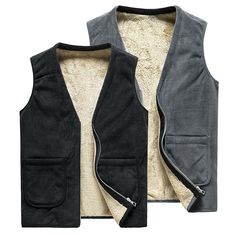 Men's Sherpa Lined Fleece V-Neck Waistcoat Gilet Jacket Vest Tops Outwear Zip Up Please note: Your monitor color may vary from the actual product. Please note this is in Asian sizing, smaller than western size e.g. UK, US, AU. Please check the measurements carefully before making a purchase. Please allow 2-4cm discrepancy due to different measurement method. If you are not sure which size to buy, please provide height and weight, we will recommend a suitable size. M: chest 104cm/40.9in, shoulder Winter Cotton Vest Outerwear, Cotton Vest For Cold Weather/winter, Winter Cotton Vest For Cold Weather, Casual Fleece Vest For Winter, Winter Cotton Vest With Zipper Closure, Casual Winter Fleece Vest, Cotton Vest Outerwear For Cold Weather, Waist Coat Men, Sleeveless Vest Jacket