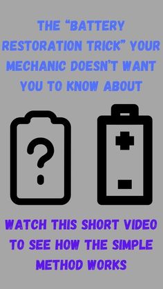 If you hate buying new expensive batteries …I have good news! There’s an easy new way to bring your old batteries back to life again …so you never have to buy new pricey batteries again! >> Click Here To Learn How << #battery #iphone #energy #technology #charger #batteries #power Back To Life, Know Nothing