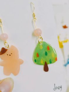 Cute Cats Shrink Plastic Earrings | Jewelry | Three Fleas Resin And Clay, Shrink Plastic Earrings, Apple Rings, Plastic Shop, Plate Mat, Plastic Earrings, Polymer Clay Animals, Clay Animals, Shrink Plastic