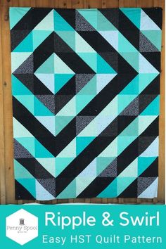 the ripple and swirl quilt pattern is shown