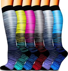 Shop 6 Pack Copper Compression Socks for Women and Men Circulation-Best Support for Medical, Running,Nursing,Athletic at Cycorld. Find the best sports & outdoors clothing here! Healthy Legs, Focus At Work, Womens Compression Socks, Leg Pain, Muscle Aches, Socks For Women, Socks For Men, Foot Pain, Compression Socks