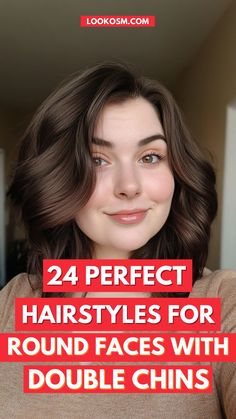 These 24 hairstyles are perfect for round faces with double chins, offering sleek and slimming looks! Find the cut that best suits your face shape and personal style. Click the pin and follow us for more style ideas! #SlimmingHairstyles #RoundFaceInspo #HairTransformation #DoubleChinFriendly #HairGoals Haircut That Suits Round Face, Haircuts For Round Faces Double Chin, Hide Double Chin Haircut, Haircuts That Suit Round Faces, Hairstyles That Suit Round Faces, Modern Haircuts For Round Faces, Haircut For Rounded Face, Haircut Style For Round Face Girl, Haircuts To Slim Round Face