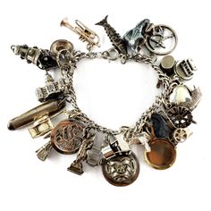 ad eBay - Find many great new & used options and get the best deals for Vintage 925 Sterling Silver LOADED Charm Bracelet 91.6 Grams Misc Assorted 7.5" at the best online prices at eBay! Free shipping for many products! Bracelets And Charms, Ebay Finds, Charm Bracelet, 925 Sterling Silver, Sterling Silver, Silver