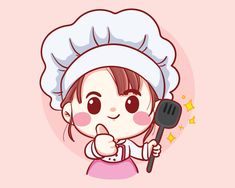 Download the Professional girl Chef With ladle In Hands Bakery cartoon art illustration 1936414 royalty-free Vector from Vecteezy for your project and explore over a million other vectors, icons and clipart graphics! Chef Girl, Cartoon Art Illustration, Smile Illustration, Chef Logo, Logo Cartoon, Cake Logo