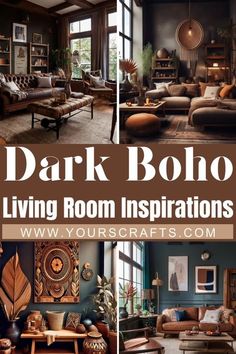 dark boho living room inspirations