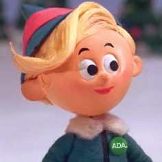 a close up of a cartoon character with blonde hair