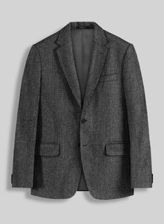 Stand out for all the right reasons this season with the gray macro weave tweed suit offering a perfectly tailored piece to complete sartorial looks. Crafted from wool, the vintage tweed suit offers a luxurious hand feel. Pair with a crisp white shirt and knitted tie for a modern finish, or layer up with a rollneck for a smart winter look. 
 
Look Includes   Vintage Gray Macro Weave Tweed Fabric  Two Button Jacket Style  Notch Lapel  Horn Royal Black Button  Single Vent  Three Cuff Buttons  Two Vintage Tweed Jacket, Grey Tweed Suit, Herringbone Tweed Jacket, White Linen Suit, Green Velvet Jacket, Peaky Blinders Suit, Royal Blue Suit, Tweed Suit, Blue Chinos