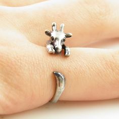 Silver Giraffe Animal Wrap Ring Tsavorite Engagement Ring, Giraffe Ring, Animal Wrap Rings, Giraffe Jewelry, Animal Ring, Yellow Gold Wedding Band, Animal Rings, Wrap Ring, Morganite Engagement