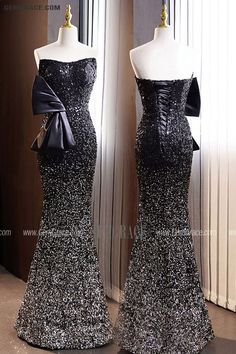 10% off now|Free shipping world-wide. Formal Black Sequined Mermaid Evening Dress Strapless at GemGrace. Click to learn our pro custom-made service for wedding dress, formal dress. View #PromDresses for more ideas. Strapless Mermaid Dress For Gala, Strapless Evening Mermaid Dress With Sweep Train, Strapless Mermaid Dress For Gala And Prom Season, Evening Mermaid Dress With Sweep Train, Strapless Black Evening Dress With Sequins, Strapless Mermaid Dress For Evening And Party Season, Black Strapless Evening Dress With Sequins, Glamorous Strapless Mermaid Evening Dress, Strapless Sequined Mermaid Dress With Fitted Bodice