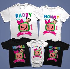 Personalized Popular Kids Show Cece Birthday Girl Shirts - Matching Family Popular Birthday Shirts Popular Kids Shows, Melon Birthday, Cocomelon Birthday, Watermelon Party, Birthday Tutu Outfit, Girl Shirts, Birthday Girl Shirt, Adulting Shirts, 1st Birthday Girls