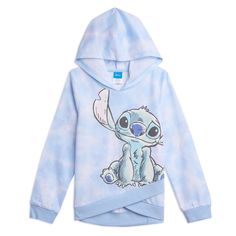 Buy Disney Lilo & Stitch Little Girls French Terry Pullover Crossover Hoodie Tie Dye Blue 6 at Walmart.com Winter Essentials Clothes, Stitch Pajamas, Tie Dye Blue, Girls Fleece, Disney Lilo, Toddler Hoodie, Comfy Sweatshirt, Clothing Essentials