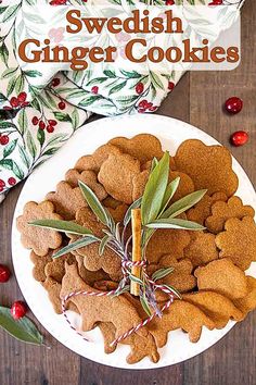 Pepparkakor (Swedish Ginger Cookies) World Elephant Day, Drop Cookies, Spice Cookies, Ginger Cookies, Bar Cookies, Cookie Art, Cookie Sheet