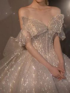 Fancy Cute Dresses, Big Ball Gowns, Big Wedding Dresses, Fantasy Outfits, Forest Aesthetic, Clothes Reference, Wedding Dress Sequin, 파티 드레스