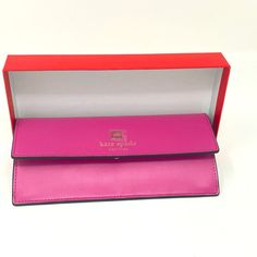 Kate Spade Sawyer Street Amelia Clutch Wallet Snapdragon Pink Leather Wlru2006. Outside Back Zip Coin Compartment. Inside Full Length Bill Compartments. Inside 12 Credit Card Slots And 1 Clear Id Window.. Fabric Lining. Gold Tone Hardware. Super Smooth Cowhide Leather. Includes Gift Box. Very Rare And Hard To Find Wallet, Just Released Collection.. Measures Approximately 7.75" (L) X 4" (H) X 0.5" (W).. Imported From Usa. Gorgeous Credit Card Skinny Wallet From Kate Spade, Extra Smooth Snapdragon Compact Pink Leather Bag, Formal Pink Wallets With Interior Card Slots, Pink Compact Leather Wallet, Pink Leather Compact Wallet, Compact Pink Leather Wallet, Chic Pink Wallet For Daily Use, Chic Pink Wallets For Daily Use, Chic Compact Pink Wallet, Pink Bifold Travel Bag