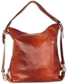 Vegetable-tanned Brown Leather Backpack For Travel, Cognac Leather-lined Backpack, Cognac Leather-backed Backpack For Travel, Brown Leather-handled Hobo Backpack, Rectangular Brown Leather Backpack With Anti-theft Pocket, Oversized Bag, Brown Leather Totes, Leather Rucksack, Leather Handbags Tote