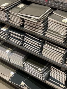 stacks of books on display in a store