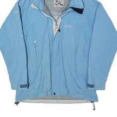 Item is in good used condition. Size UK 12. >Size: M >Armpit To Armpit: 20" >Armpit To Cuff: 18" >Collar To Hem: 28" Blue Nylon Hooded Jacket With Double-lined Hood, Blue Nylon Windbreaker With Double-lined Hood, Blue Nylon Hooded Jacket With Drawstring, Blue Nylon Windbreaker With Adjustable Hood, Blue Waterproof Nylon Hooded Jacket, Blue Nylon Hooded Jacket For Sports, Blue Nylon Sports Hooded Jacket, Blue Nylon Windbreaker With Detachable Hood, Blue Hooded Jacket With Adjustable Hood For Hiking