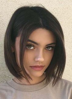 Brown Hairstyles, Brown Bob, Short Dark Hair, Short Brown Hair, Hairstyles Women, Short Haircut, Hairstyles Ideas