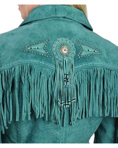 Leather Fringe Coats & Jackets, Cowgirl Jackets Western Wear, Western Style Jacket, Rodeo Queen Outfits, Western Jean Jacket, Cowgirl Jacket, Western Jackets, Western Chic Fashion, Leather Fringe Jacket