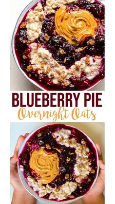 overnight oats Blueberry Compote, Overnight Oats Healthy, Overnight Oatmeal, Pure Vanilla, Vanilla Coconut, Blueberry Pie