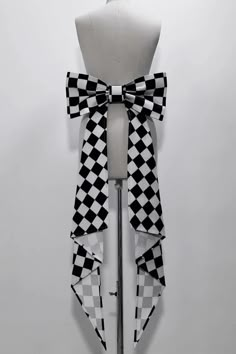 Black/White Rabbit Theater Checkerboard Print Ouji Lolita Waist Bowkn – LolitaInside Black And White Rabbit, Ribbon Brooch, Corset Blouse, Style Types, Frill Blouse, Border Pattern, Rabbit Ears, Spring Summer Autumn Winter, Outfits And Accessories