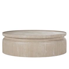 a round table with a wooden base on it's side, against a white background