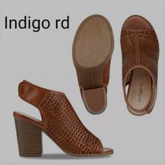 Indigo Rd Irpeele Bootie/Sandal New Without Tag Other Than Clear Tag On Sole Woven Textile With Natural Color Variation Color: Saddle Brown Open Toe Velcro Ankle Tab 3.5” Block Heel Posh Ambassador Ii 5 Star Avg Rated Ships Within 1-2 Days After Purchasing Clean, Non-Smoking Home Indigo Shoes, Bootie Sandals, Saddle Brown, Natural Color, Bootie, Saddle, 5 Star, Block Heels, Open Toe