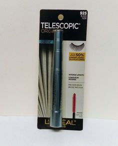 L'Oréal Telescopic Original Waterproof Mascara - New in Package Color: Black/Noir 925 Size: 7.3ml / 0.24 fl oz All sales final--no returns accepted. Please ask any questions before purchasing. Due to an increasing number of buyers who are not leaving feedback, I will only leave feedback after I receive feedback from you. Feel free to contact me with any questions. Thank you for looking :) Telescopic Lift Mascara, Loreal Telescopic, Telescopic Mascara, Mascara Waterproof, Eye Mascara, Waterproof Mascara, L Oreal, Black Noir, Beauty Makeup