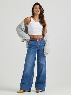 Women's Stella A-Line Trouser Jean | Women's Jeans | Lee® Lee Jeans Women, Future Outfit, Vintage Vest, Lee Jeans, Vintage Shorts, Jeans For Sale, Trouser Jeans, Jeans Style, Casual Pants