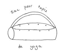 a drawing of a bed with the words sac pour tapis written on it