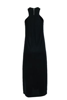 For those casual days that you still want to look great, grab this soft and comfortable maxi dress from All Saints. This dress will look great styled alone or paired up with a leather jacket for the fall. Run errands in style with this easygoing frock! Size 2 70% Modal, 30% Polyester Unlined Exposed black zipper closure at back A-line silhouette Round neckline Sleeveless Bust 34" Waist 36" Shoulder to hem 52" Black Long Maxi Dress For Day Out, Black Maxi Dress For Day Out, Fitted Black Maxi Dress Versatile Style, Fitted Black Versatile Maxi Dress, Black Fitted Versatile Maxi Dress, Versatile Black Maxi Dress For Summer, Casual Maxi Dress For Night Out, Black Maxi Dress For Fall Day Out, Black Casual Maxi Dress For Work