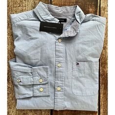 Tommy Hilfiger Chambray Long Sleeve Button Down Shirt Blue Mens Medium New Condition: New With Tags Shipping: One Day Handling. Returns: 30 Day Returns Paid For By Buyer. Honest Seller With Items From A Clean, Smoke Free Home. Thank You For Looking At My Item And Let Me Know If You Have Any Questions. Tommy Hilfiger Cotton Button-up Shirt, Blue Collared Tommy Hilfiger Shirt, Tommy Hilfiger Blue Collared Shirt, Fitted Blue Tommy Hilfiger Shirt, Tommy Hilfiger Classic Shirt With Button Closure, Classic Tommy Hilfiger Shirt With Button Closure, Tommy Hilfiger Blue Top For Workwear, Tommy Hilfiger Blue Top For Work, Blue Tommy Hilfiger Button-up Top