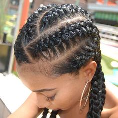 Big Cornrows Hairstyles, African American Hair Growth, Boxer Braids, Feed In Braids Hairstyles, Feed In Braids, Goddess Braids Hairstyles, American Hairstyles, Braided Cornrow Hairstyles, Braided Styles