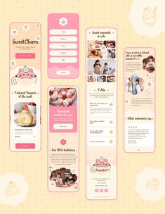 the website design for sweet charm