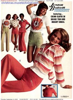 1975 Sears Spring Summer Catalog, Page 113 - Catalogs & Wishbooks 70s Teen Fashion, 70s Inspiration, 70s Childhood, Seventies Style, Oc Outfits, Fashion Ads, Fashion 70s