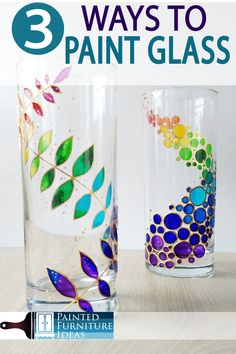 Sharpie Glass Painting, Painted Glass Jar Ideas, Ideas For Glass Painting, Glassware Painting Ideas, How To Do Glass Painting, Painting Glass Vases Diy, Bottle Glass Painting Ideas, Glass Cup Painting Ideas Easy, Painted Glasses Ideas